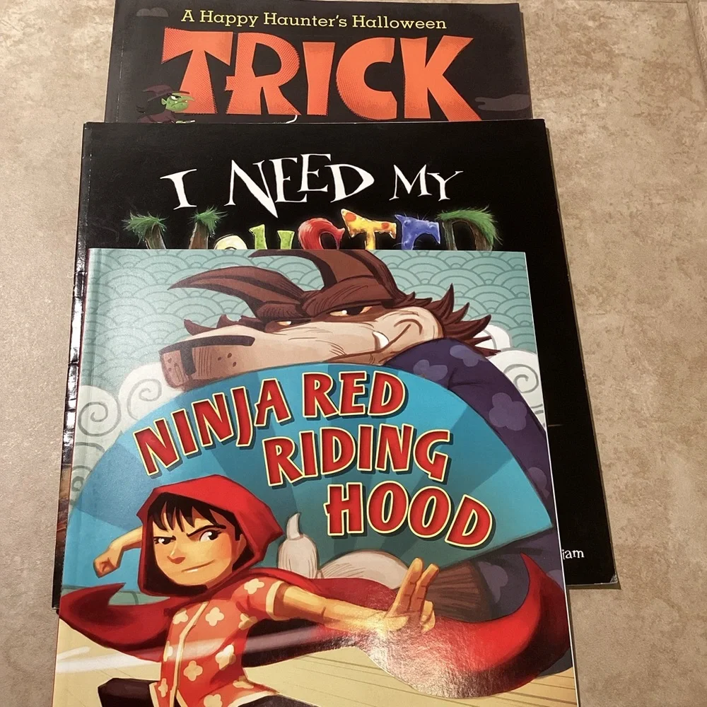 Three Halloween Themed Paperback Books